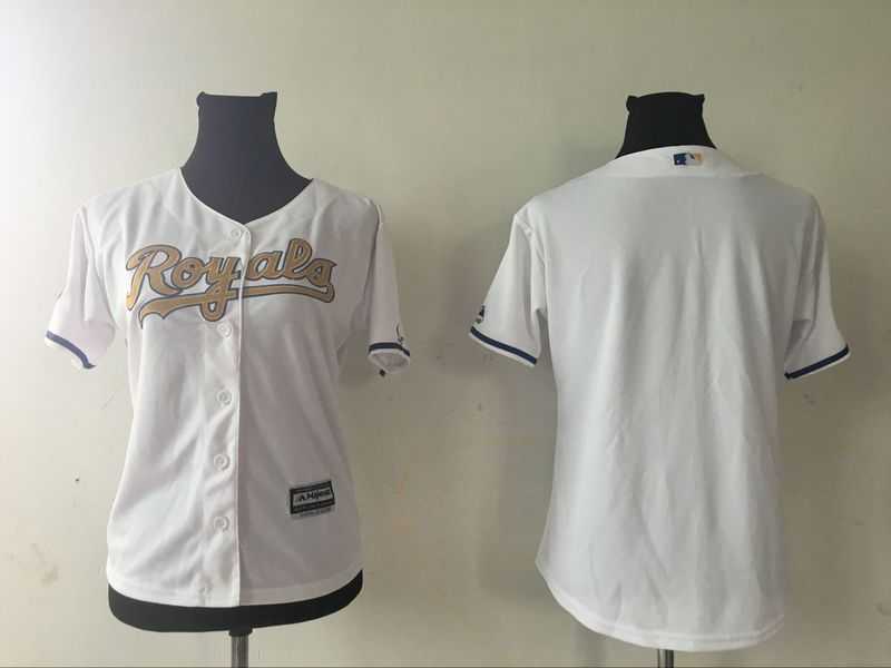 Women Kansas City Royals Customized White Gold Program New Cool Base Stitched MLB Jersey,We sell and wholesale Women Kansas City Royals Customized White Gold Program New Cool Base Stitched MLB Jersey on line form chian!